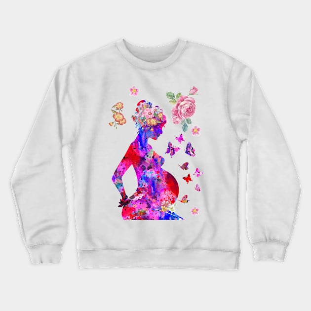 Pregnancy, motherhood Crewneck Sweatshirt by RosaliArt